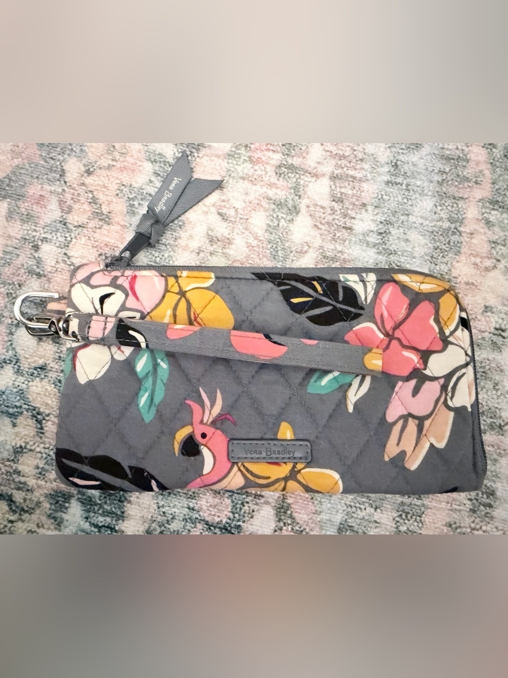 Vera Bradley RFID Tech Wristlet in "Coastal Paradise" Pattern Wristlet
